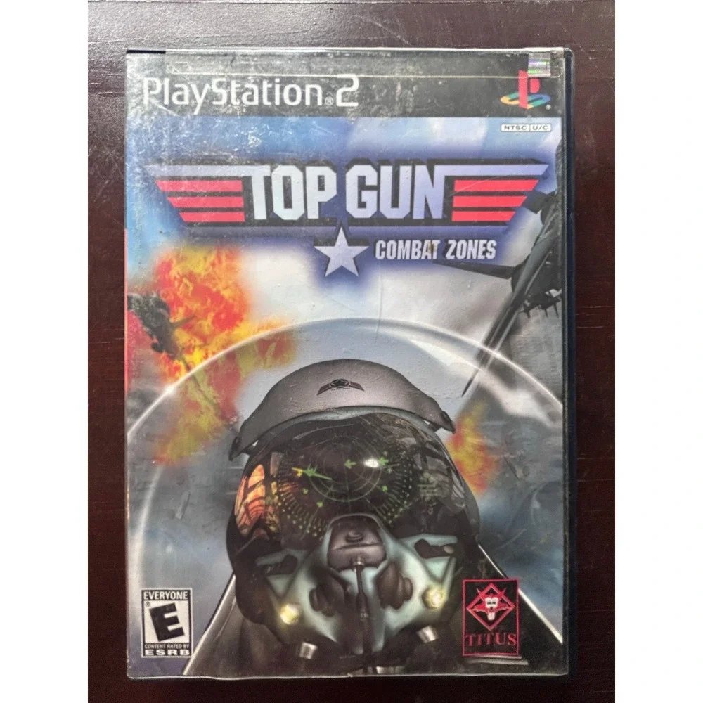 Top Gun Combat Zones Sony PlayStation 2 PS2 Game Complete CIB Blue Disc-Tested